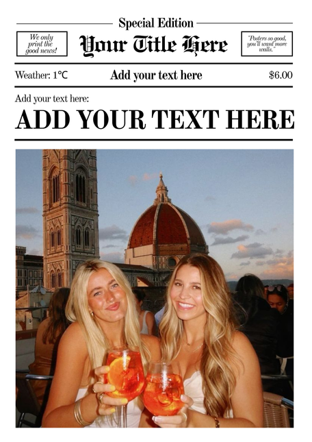 Custom Newspaper Wall Art